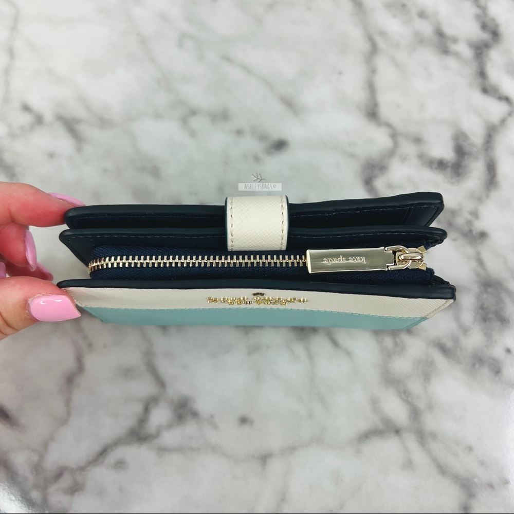 Kate Spade Staci Poolside Medium Compact Bifold Wallet - Picture 3 of 6
